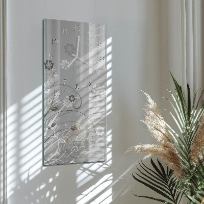 Wanduhr mit motiv vertikal Blumen