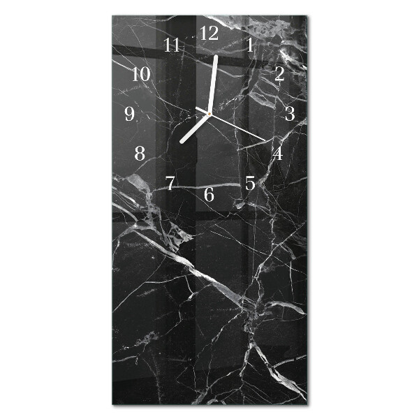 Vertikale glas wanduhr Graphit