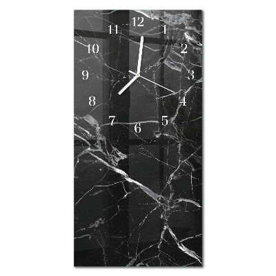 Vertikale glas wanduhr Graphit