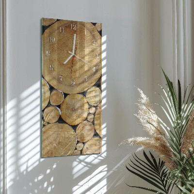 Vertikale Uhr Holz