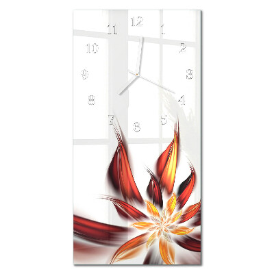 Wanduhr mit motiv vertikal Blume