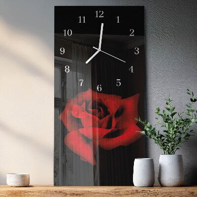 Wanduhr design ausgefallen vertikal Rose