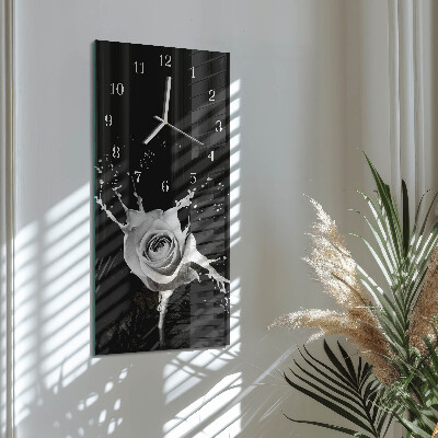 Moderne wanduhr vertikal Rose