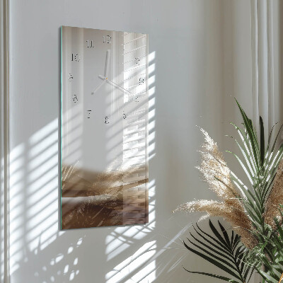 Vertikale glas wanduhr Abstrakte Linien