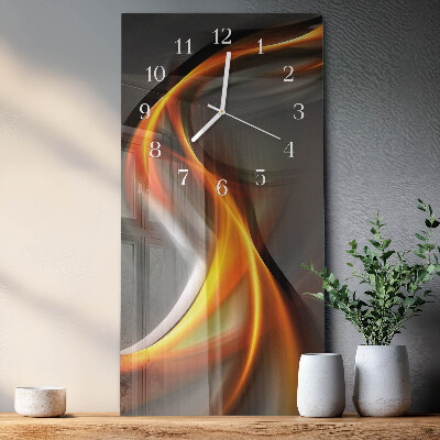 Vertikale glas wanduhr Abstraktion