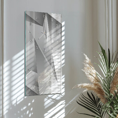 Vertikale glas wanduhr Muster