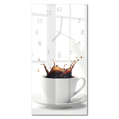Moderne wanduhr vertikal Kaffee