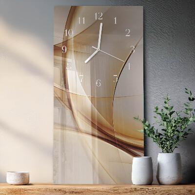 Vertikale glas wanduhr Abstraktion
