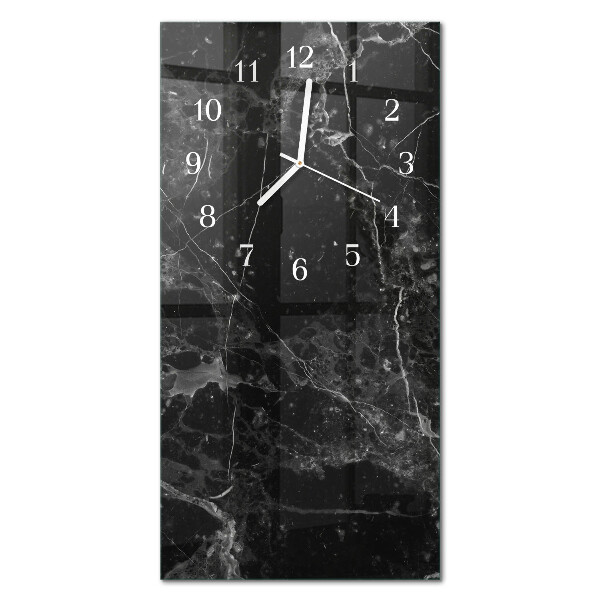 Vertikale glas wanduhr Graphit