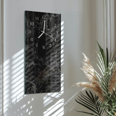Vertikale glas wanduhr Graphit