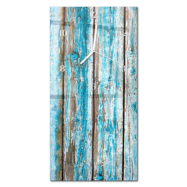 Vertikale glas wanduhr Holz