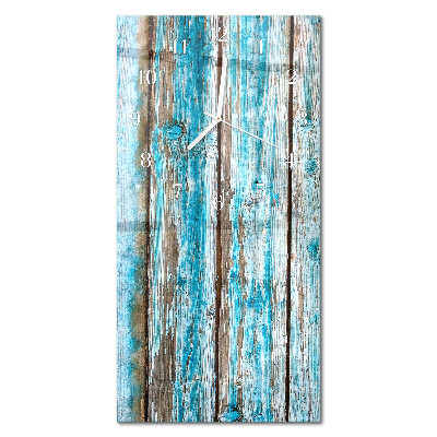 Vertikale glas wanduhr Holz