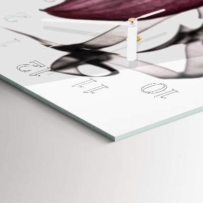 Wanduhr mit motiv vertikal Orchidee