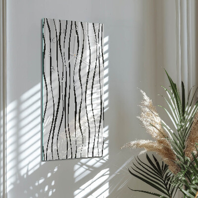 Vertikale glas wanduhr Streifen