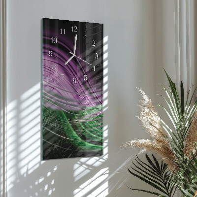 Vertikale glas wanduhr Abstrakte Kunst