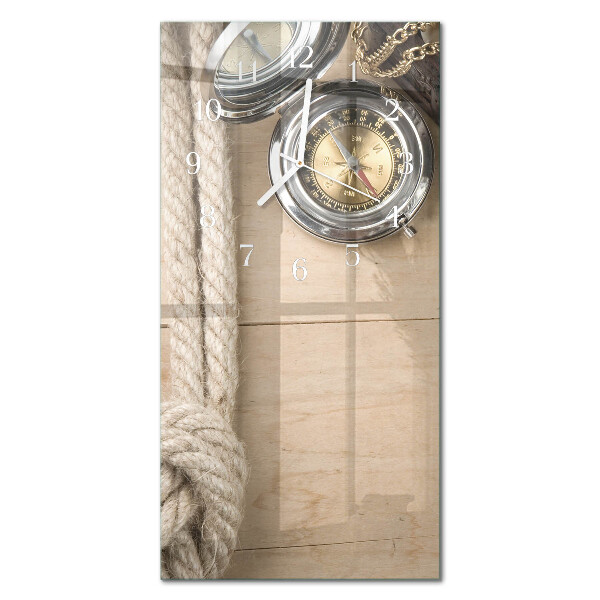Wanduhr design ausgefallen vertikal Kompass