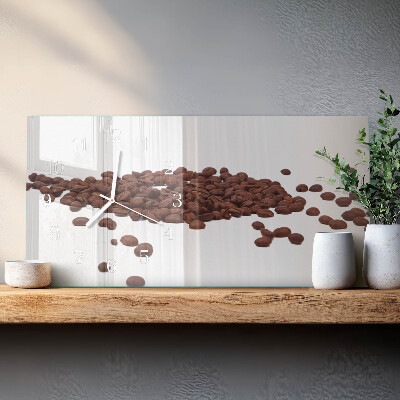 Glasuhr horizontal Koffein in Bohnen