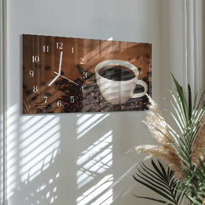 Horizontale Uhr Heißer Kaffeeaufguss