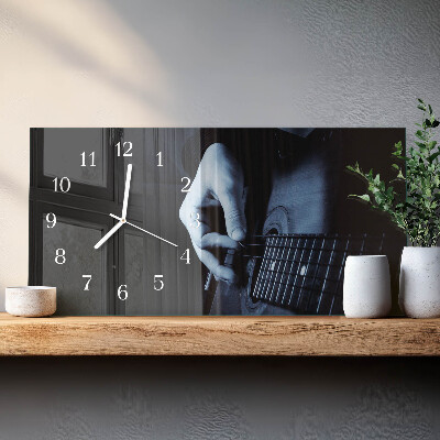 Glasuhr horizontal Musikalischer Gitarrist