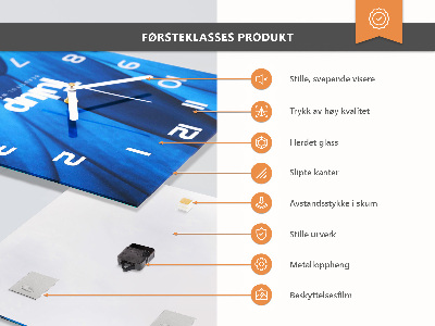 Horizontale Uhr Blaubeeren und Brombeeren
