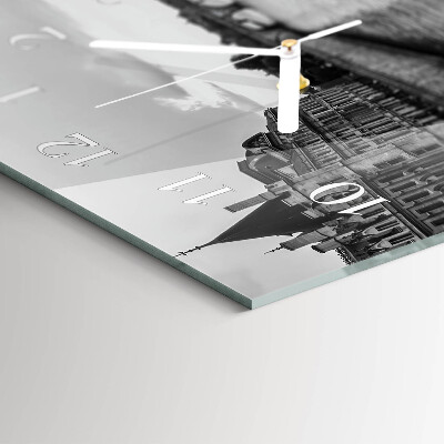 Glas wanduhr mit motiv horizontal Pariser Brücken