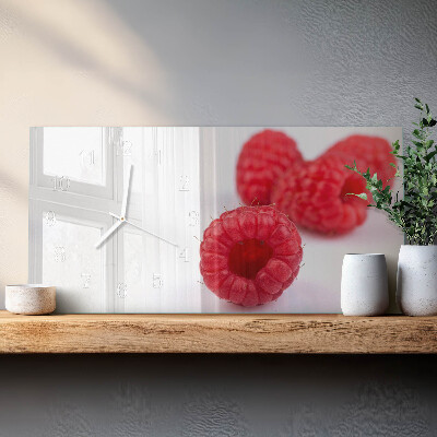 Wanduhr aus glas horizontal Waldhimbeeren