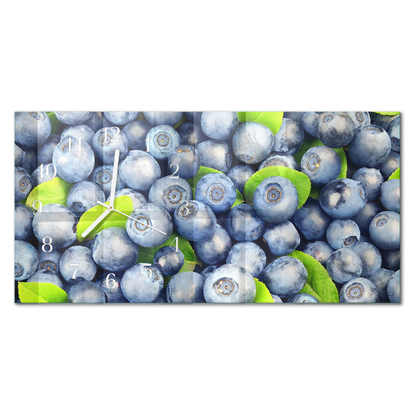 Wanduhr aus glas horizontal Blaubeeren