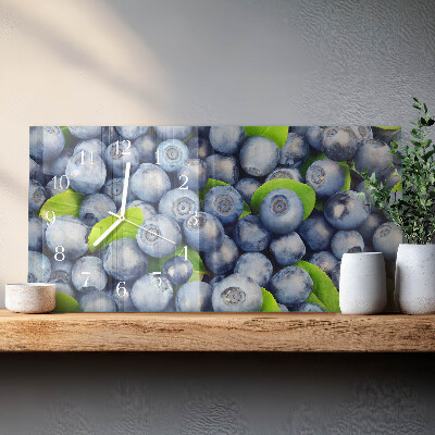 Wanduhr aus glas horizontal Blaubeeren