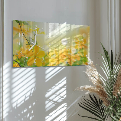 Wanduhr aus glas horizontal Schnittblumen