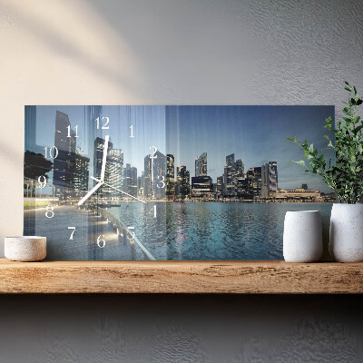 Horizontale Uhr Stadt bei Nacht