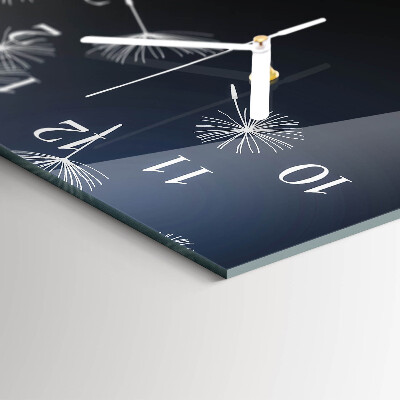 Horizontale glas wanduhr Löwenzahn-Drachen