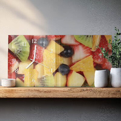 Wanduhr aus glas horizontal Obstsalat