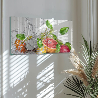Glas wanduhr mit motiv horizontal Versunkene Früchte