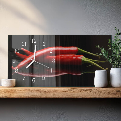 Glasuhr horizontal Scharfe Paprika