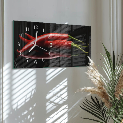 Glasuhr horizontal Scharfe Paprika