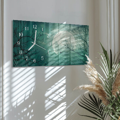 Horizontale Uhr Silberner Globus