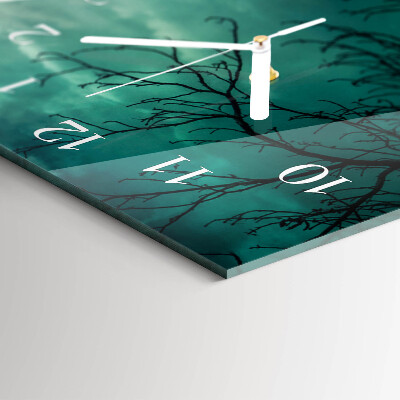 Horizontale Uhr Silberner Globus