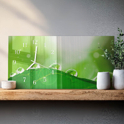 Wanduhr aus glas horizontal Morgentau