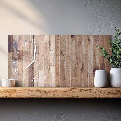 Glasuhr horizontal Holzbretter
