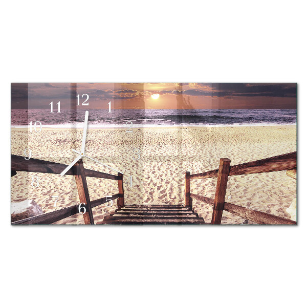 Horizontale Uhr Schritte zum Strand