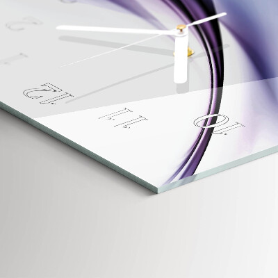 Horizontale glas wanduhr Bunte Wellen