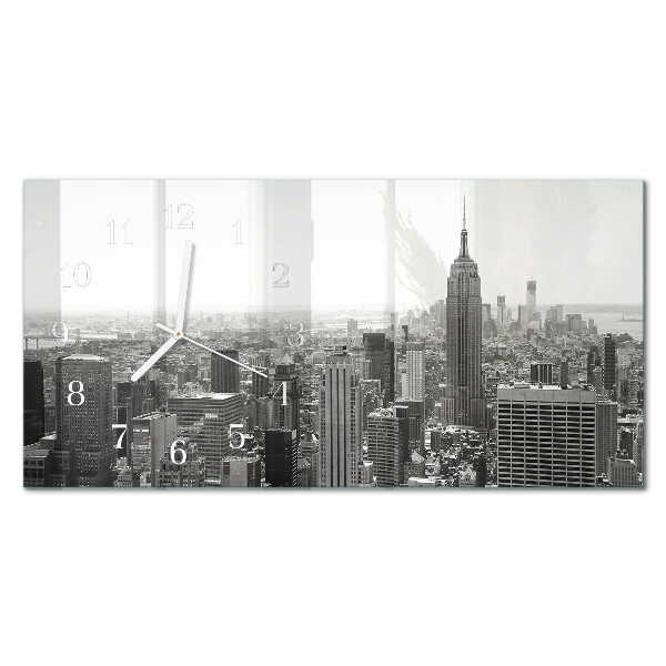 Wanduhr aus glas horizontal New York Manhattan