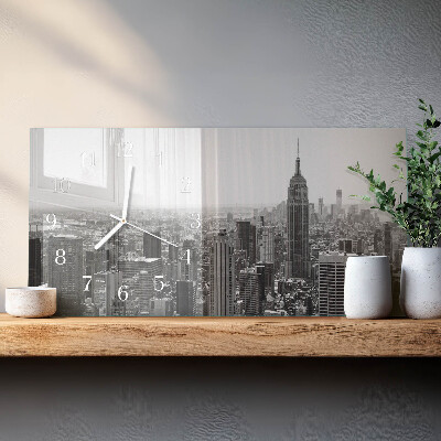 Wanduhr aus glas horizontal New York Manhattan