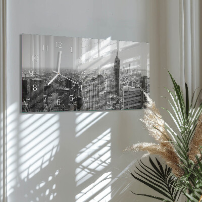 Wanduhr aus glas horizontal New York Manhattan