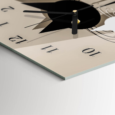Wanduhr mit motiv vertikal Katzen