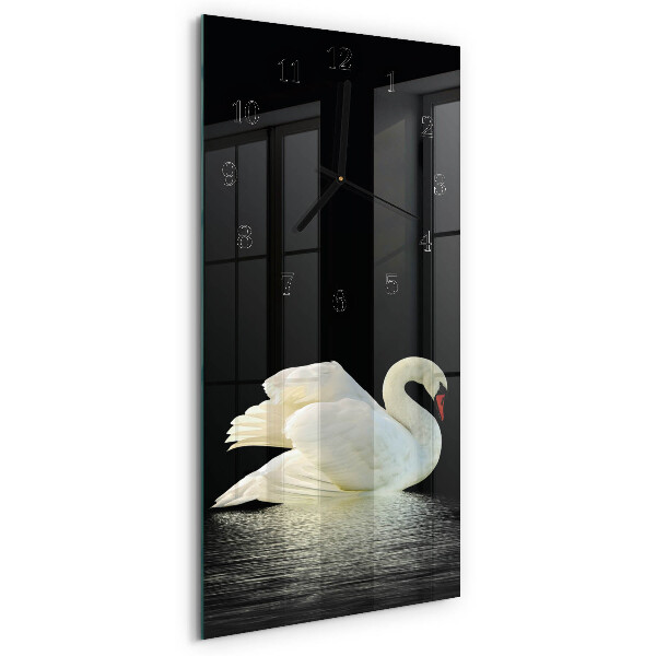 Vertikale Uhr Schwan