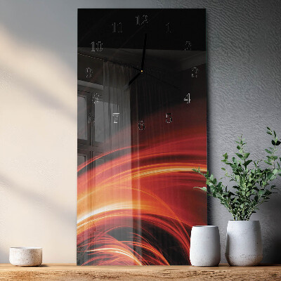 Vertikale glas wanduhr Abstraktion
