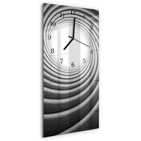 Vertikale glas wanduhr Wirbel