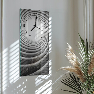 Vertikale glas wanduhr Wirbel