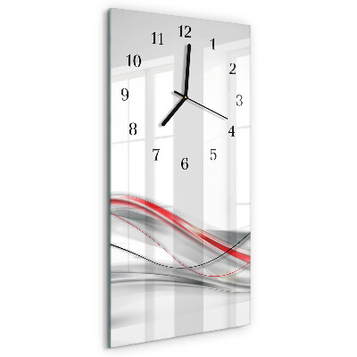 Vertikale glas wanduhr Kurve